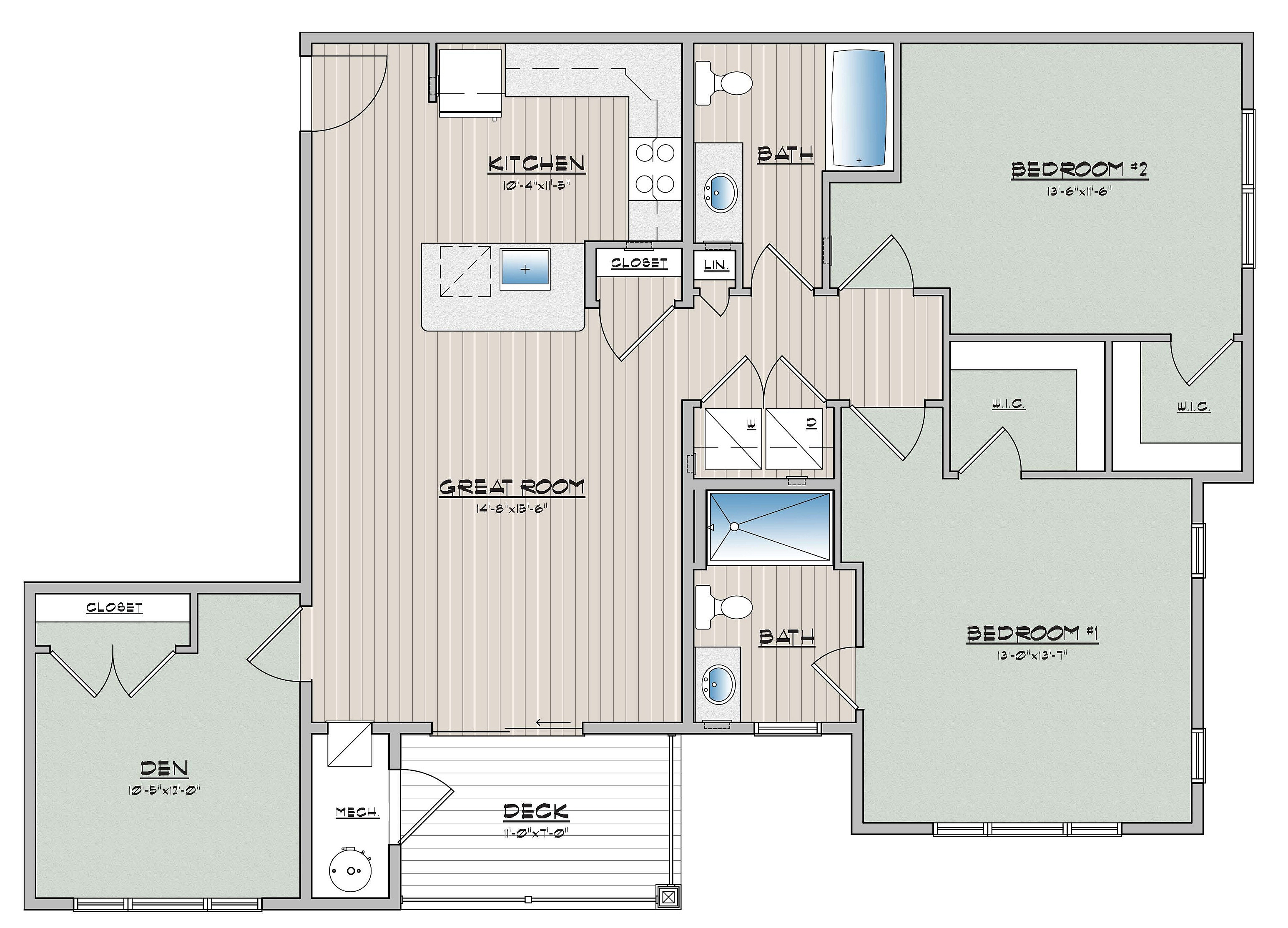 Abbey Place 2 Bedroom 2 Bathroom With Den
