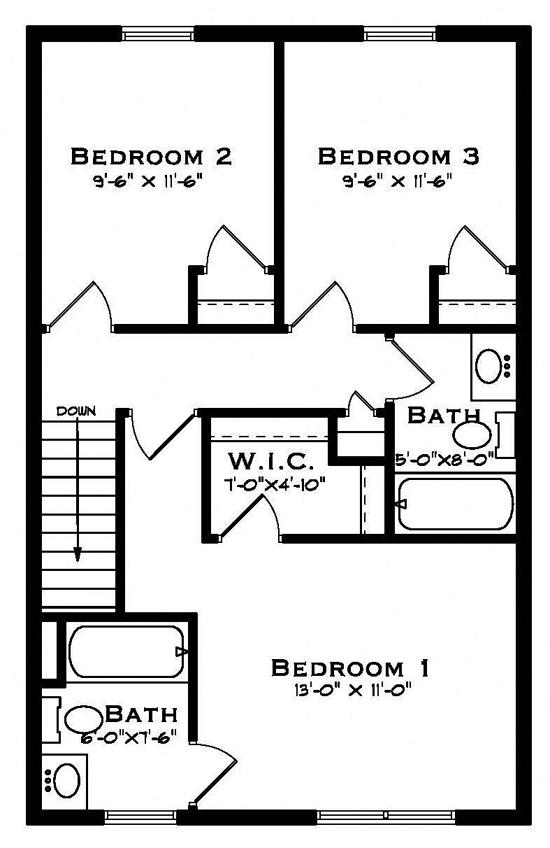 Gettysburg Overlook 4 Bedroom Third Floor Plan