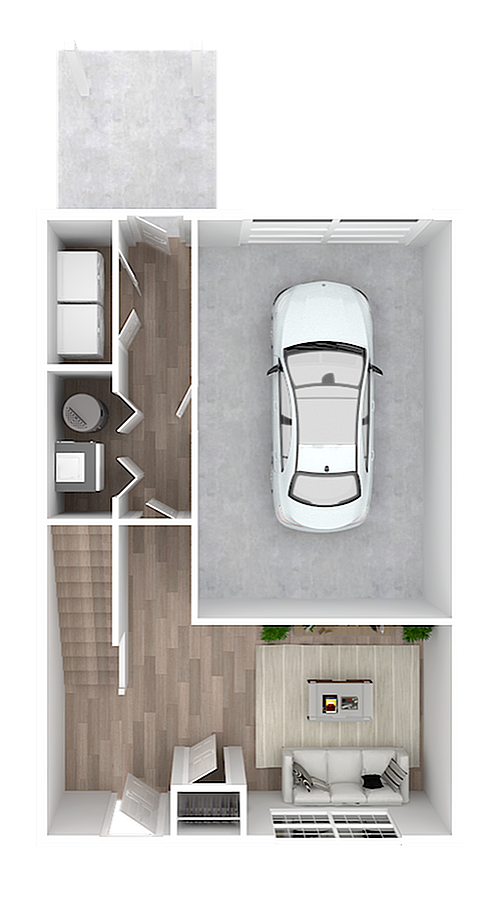 Meadow Springs Phase 1, 3 Bedroom First Floor Plan With Garage