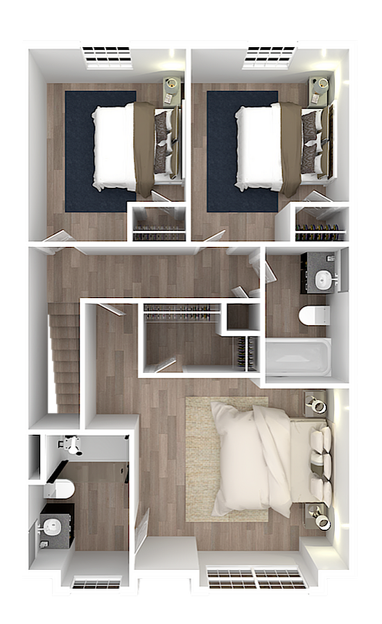 Gettysburg Overlook 4 Bedroom Third Floor Plan With Garage