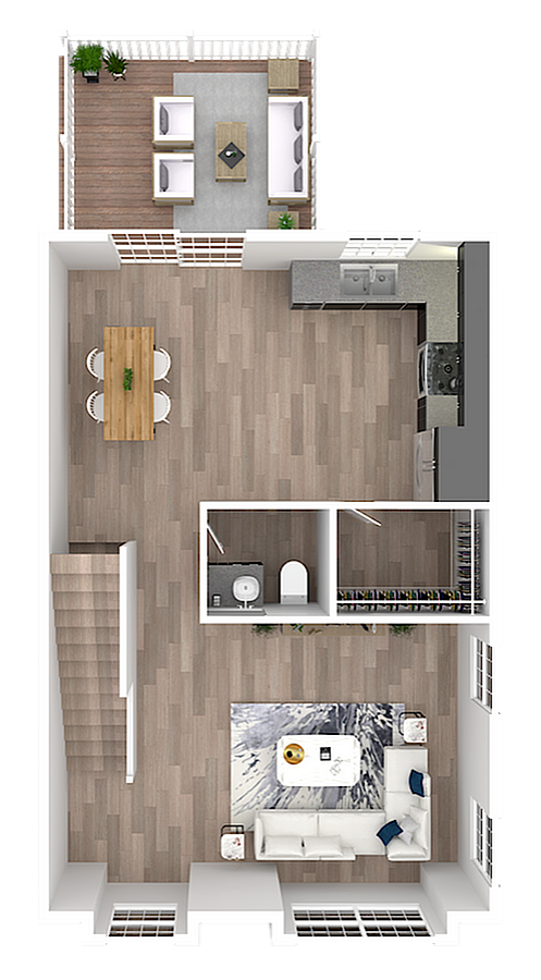 Franklin Square Phase 1, 4 Bedroom Second Floor Plan With Garage