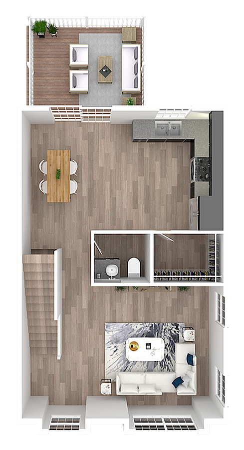 Franklin Square Phase 1, 4 Bedroom Second Floor Plan With Garage