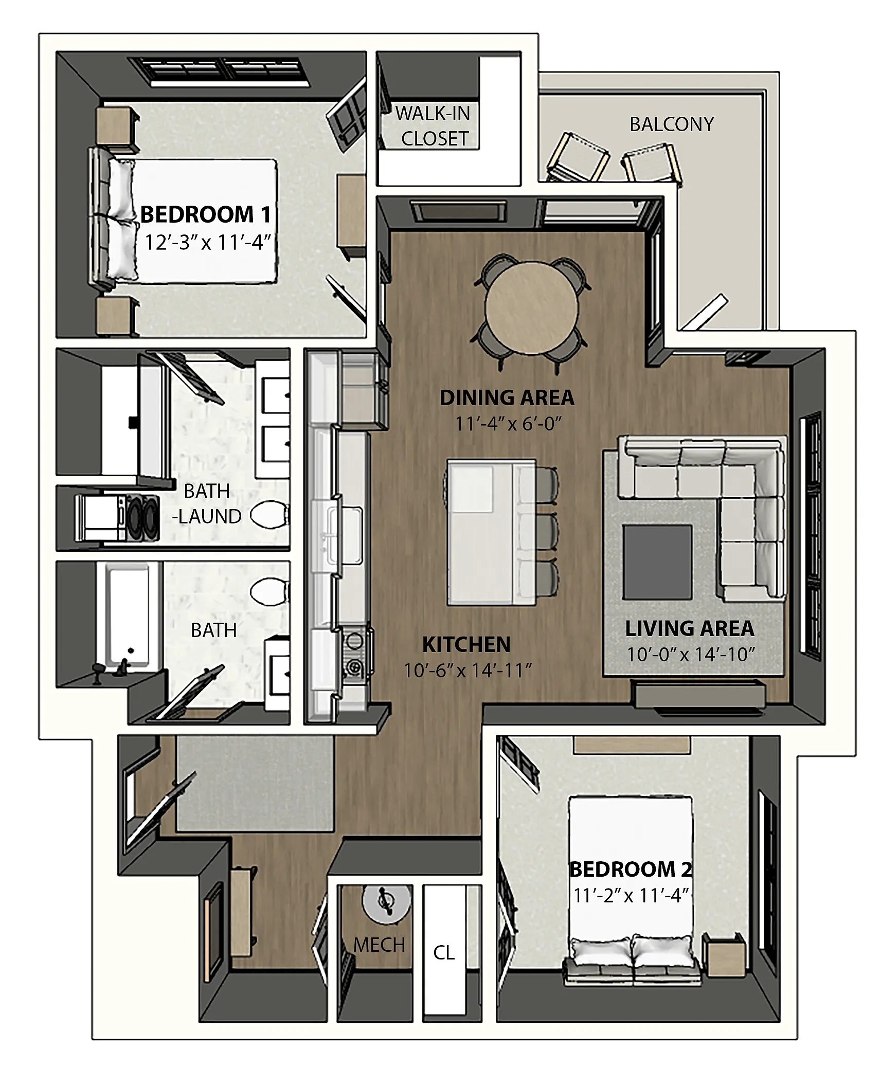 Franklin Square Phase 3, 2 Bedroom 2 Bathroom With Loft