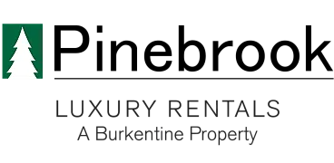 Elegant logo for Pinebrook Luxury Rentals showcasing a green pine tree symbol, highlighting premium living spaces by Burkentine Property.