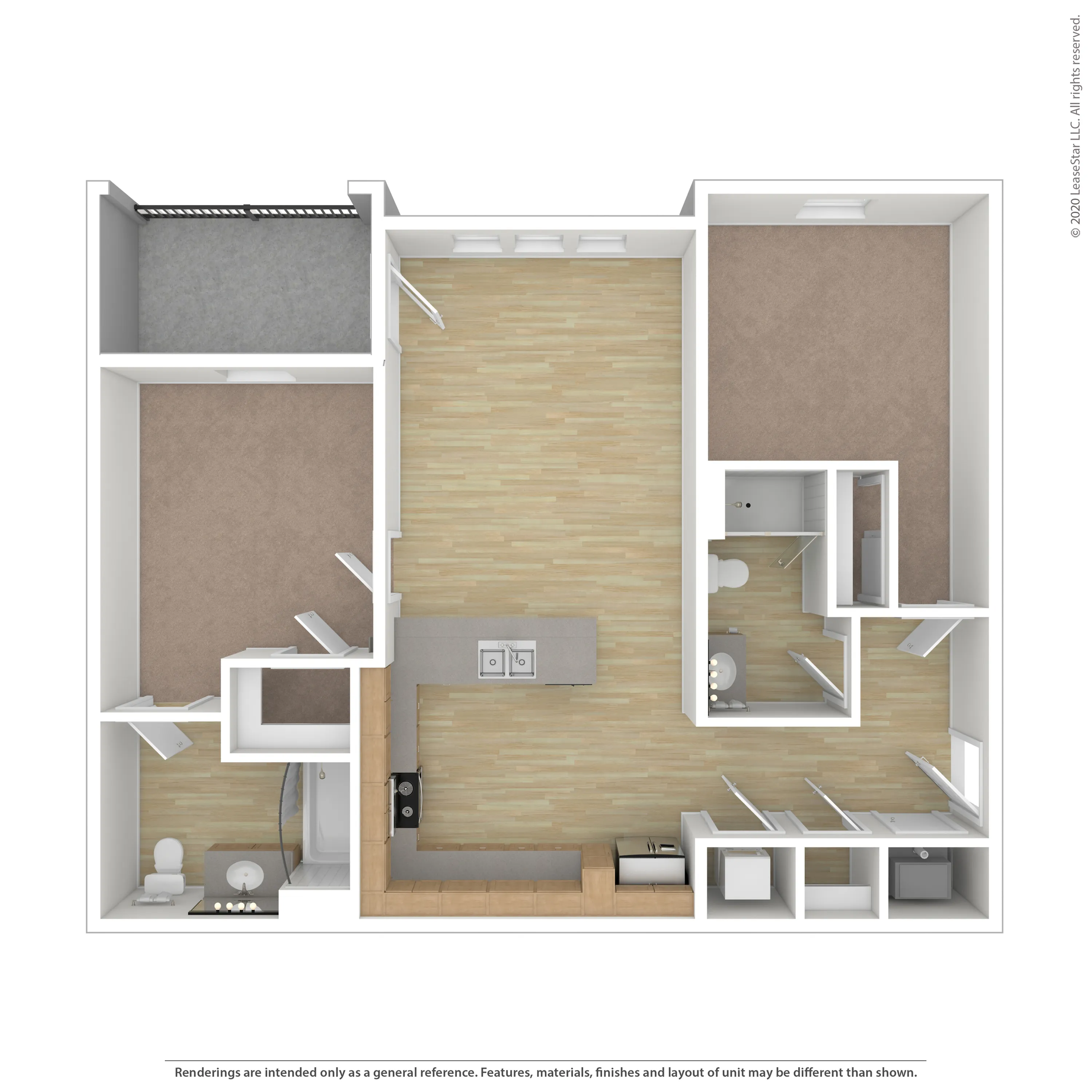 2 Bed 2 Bath