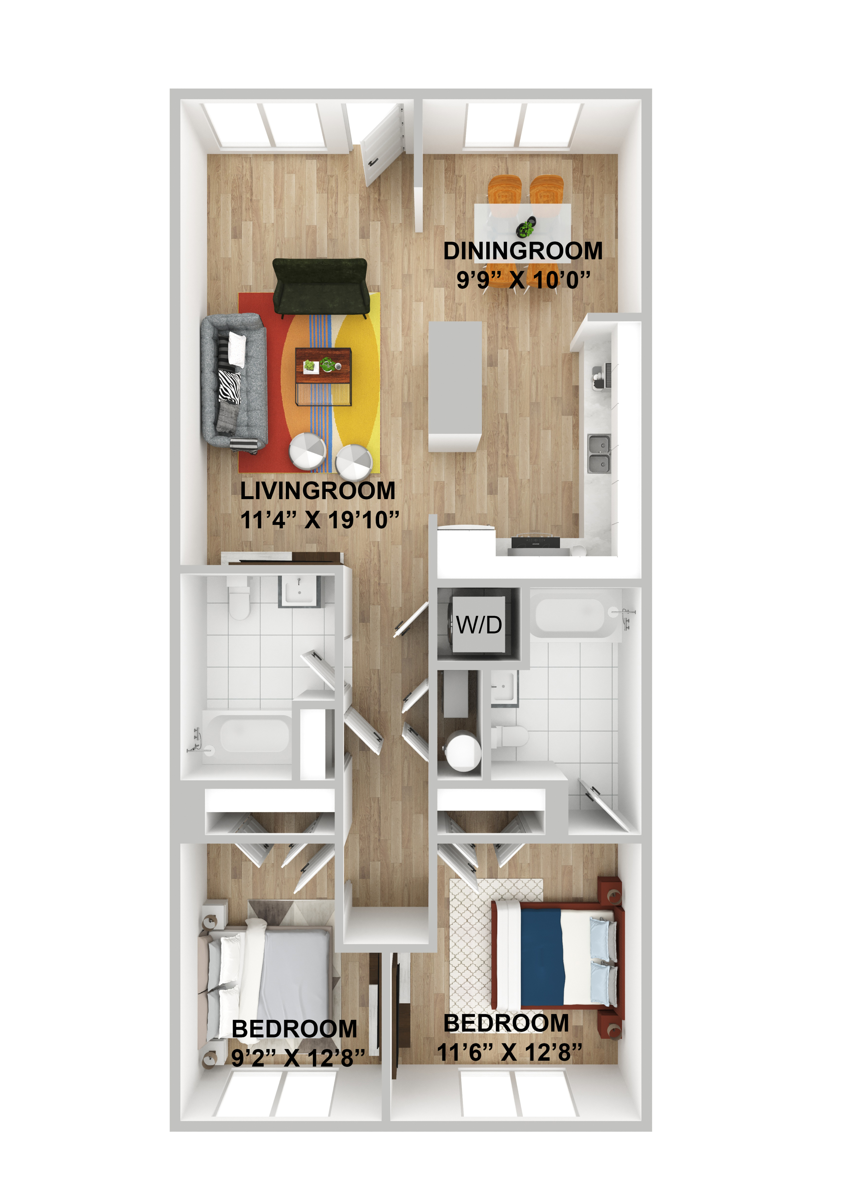 GLEN B 2bedroom 2 bath interior