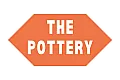 Bold orange sign displaying 'The Pottery' in white text, designed for strong brand impact.