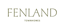 Elegant logo featuring the name 'Fenland Townhomes' in sophisticated typography.