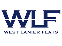West Lanier Flats logo in bold navy letters.