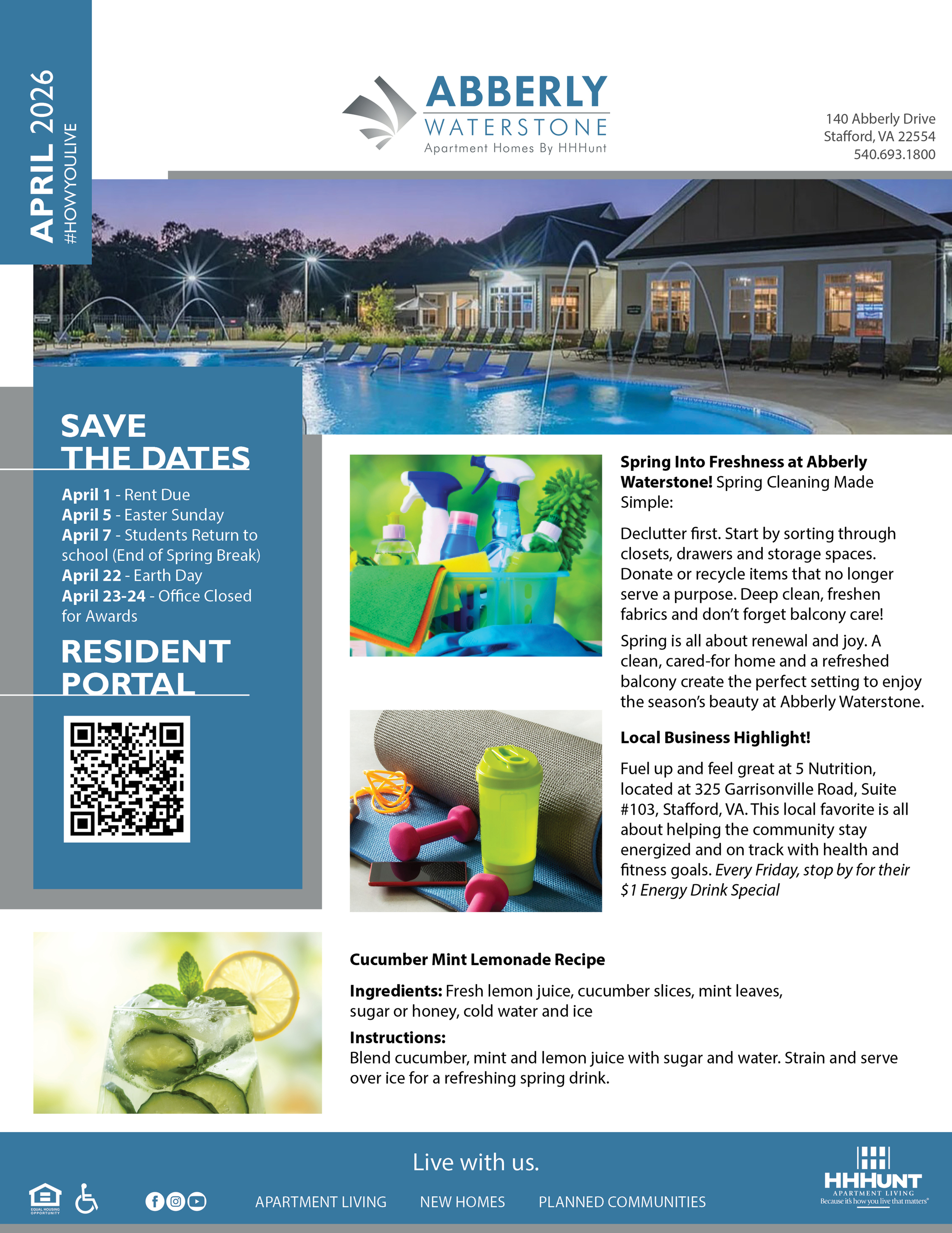 April 2026 Newsletter | Abberly Waterstone in Stafford, VA-image