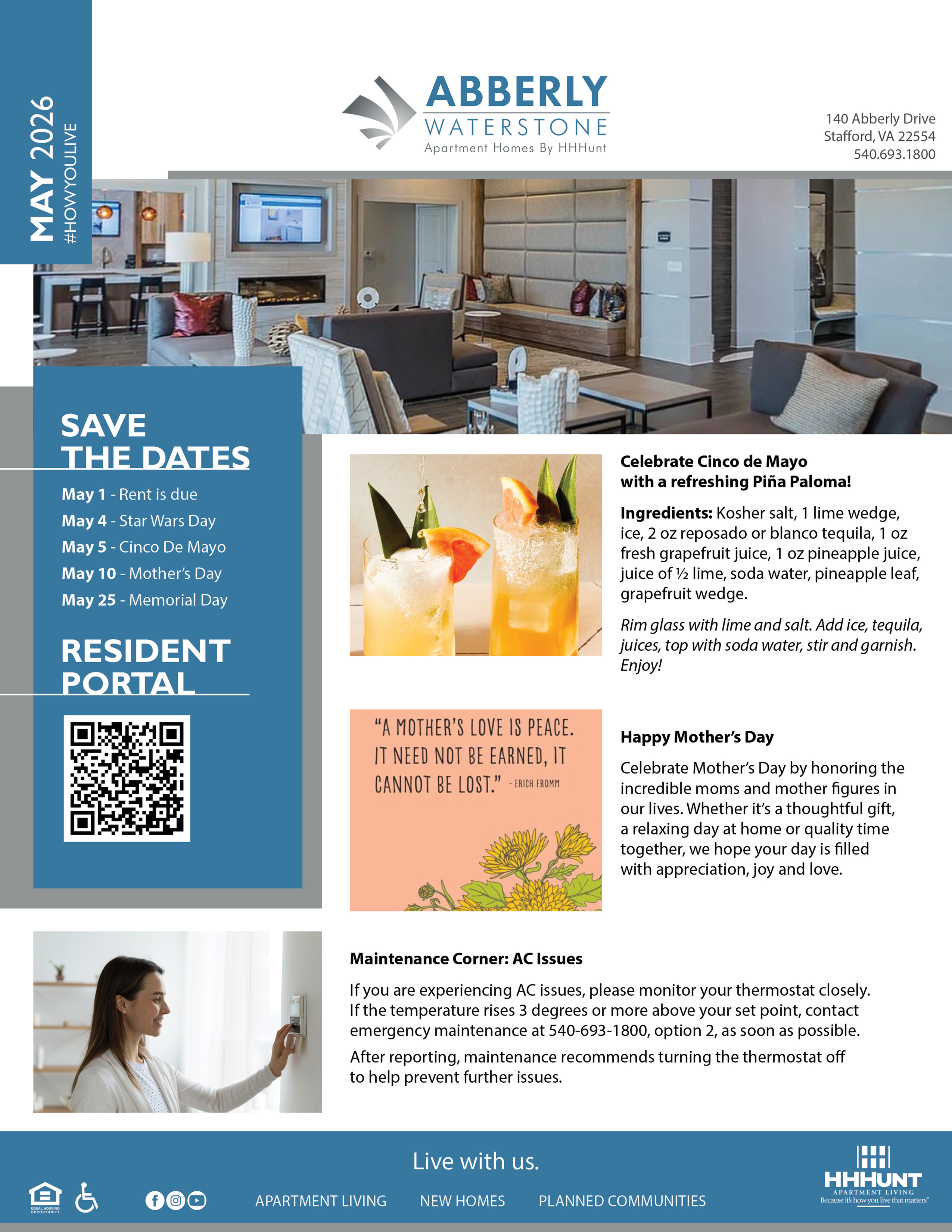 May 2026 Newsletter | Abberly Waterstone in Stafford, VA-image
