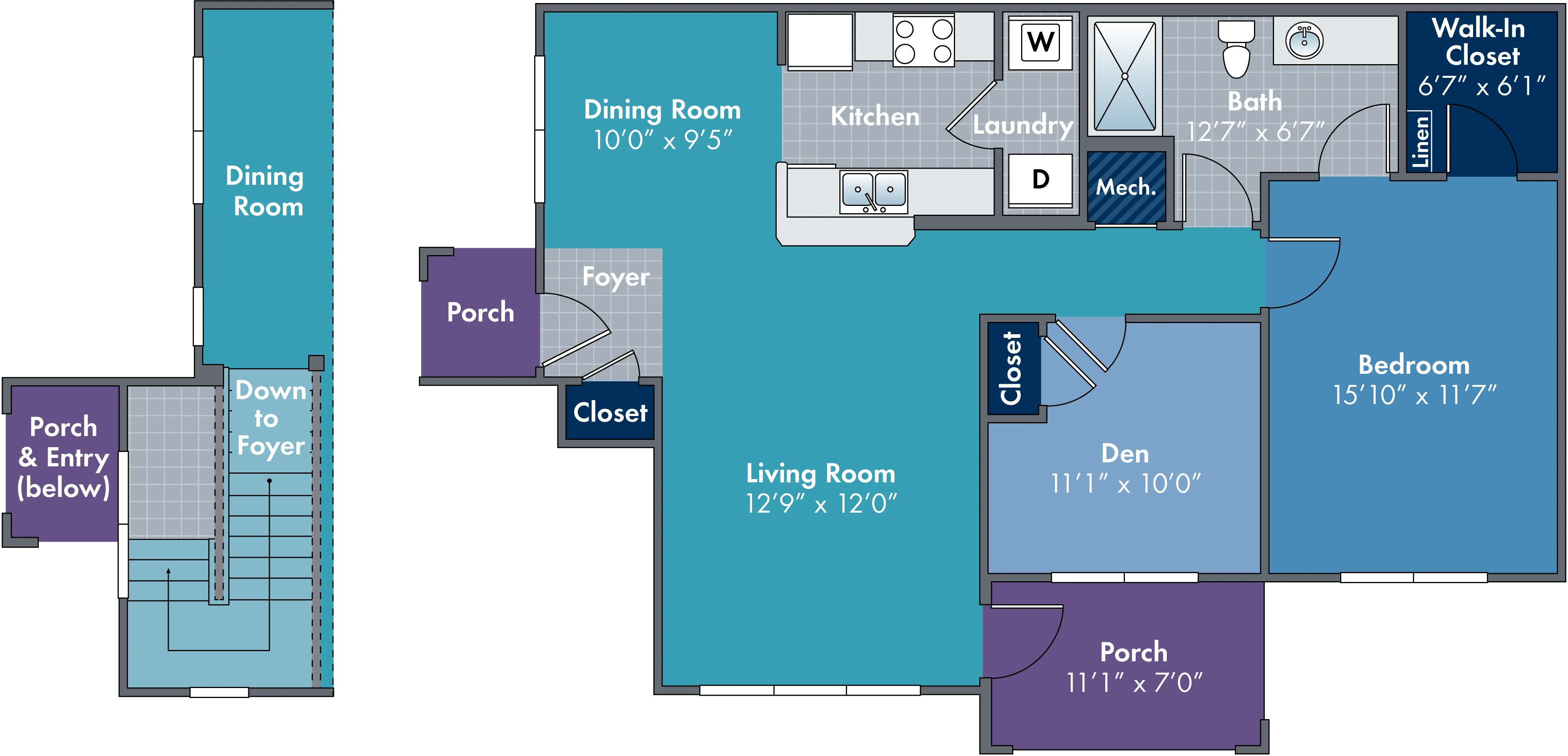 The Myst Floor Plan at Abberly Village Apartments by HHHunt