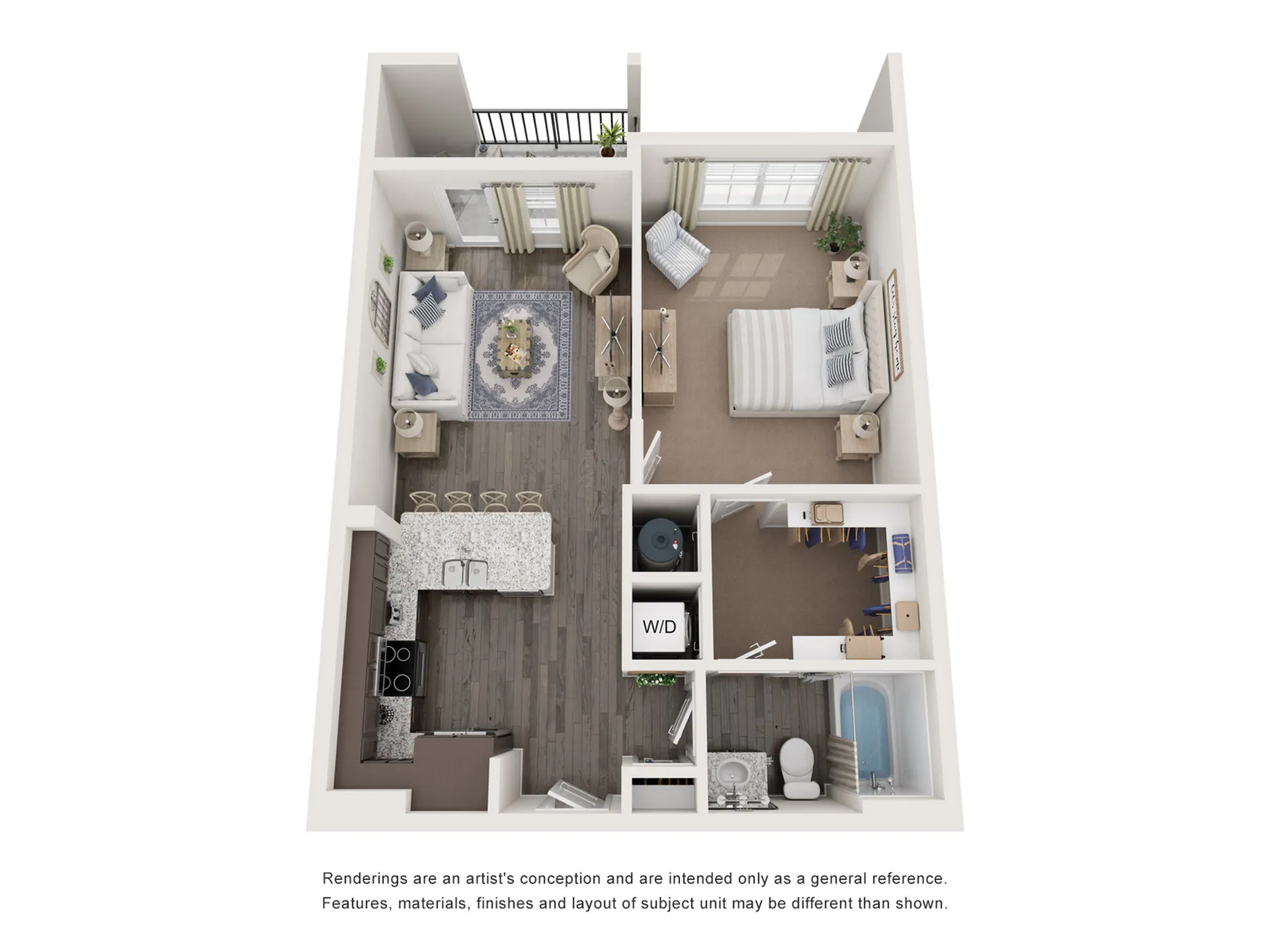 The Birch Floor Plan at Abberly Alston Apartment Homes by HHHunt