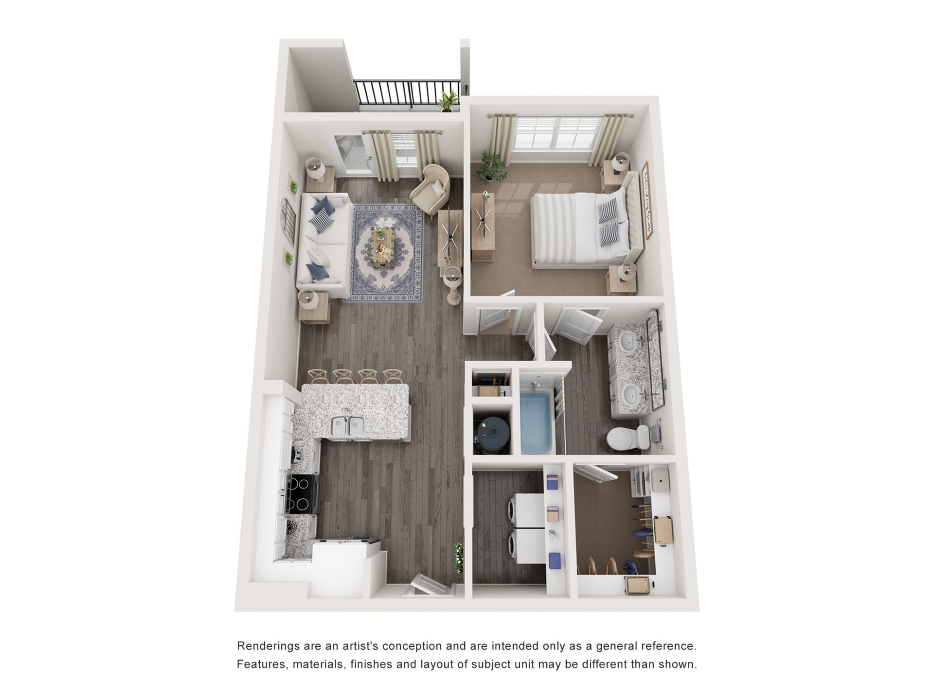 The Balsam Floor Plan at Abberly Alston Apartment Homes by HHHunt