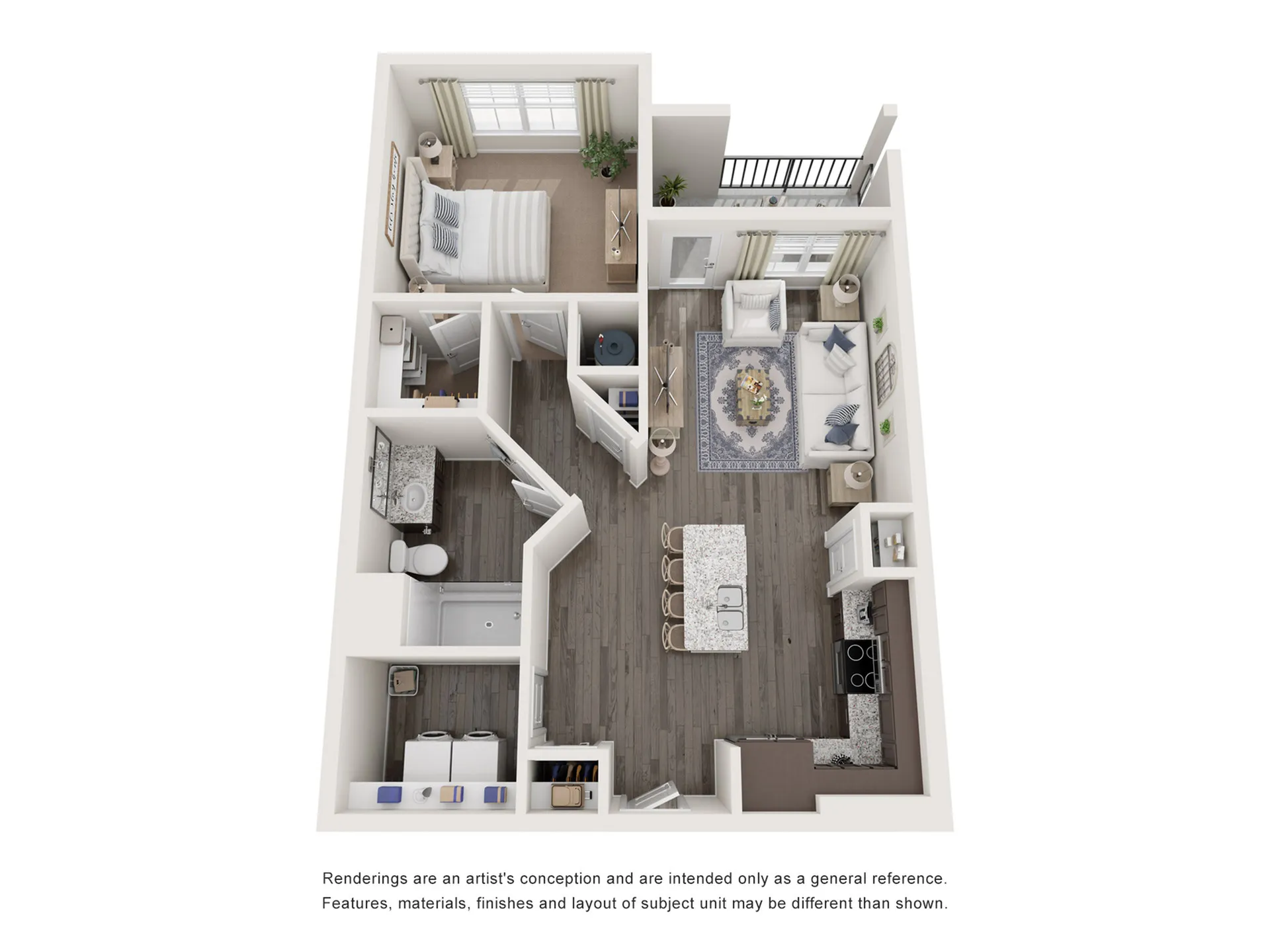 The Aspen Floor Plan at Abberly Alston Apartment Homes by HHHunt