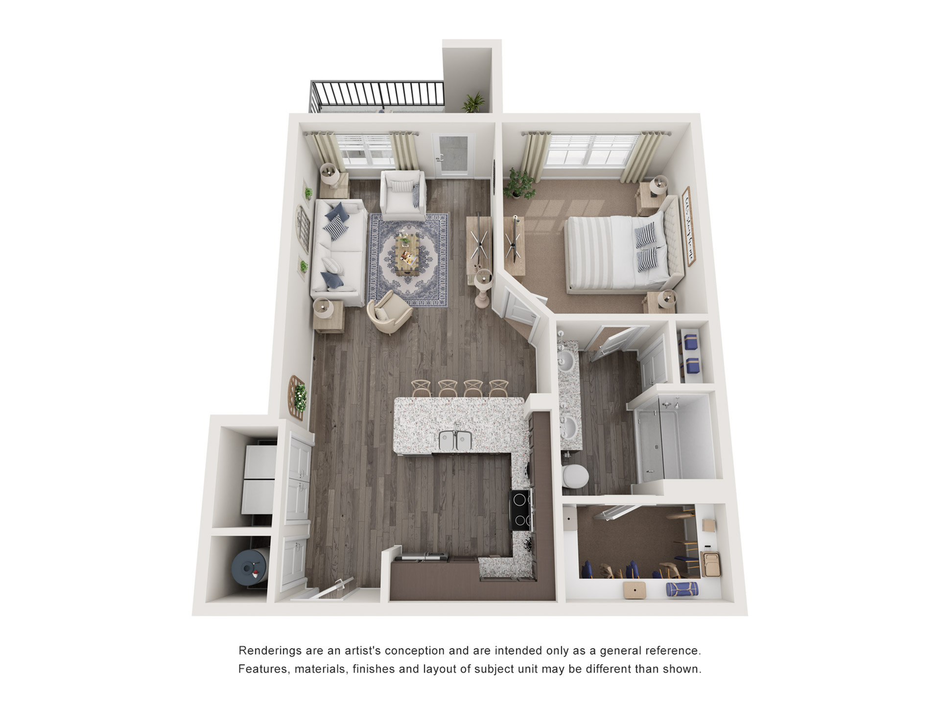 The Black Oak Floor Plan at Abberly Alston Apartment Homes by HHHunt