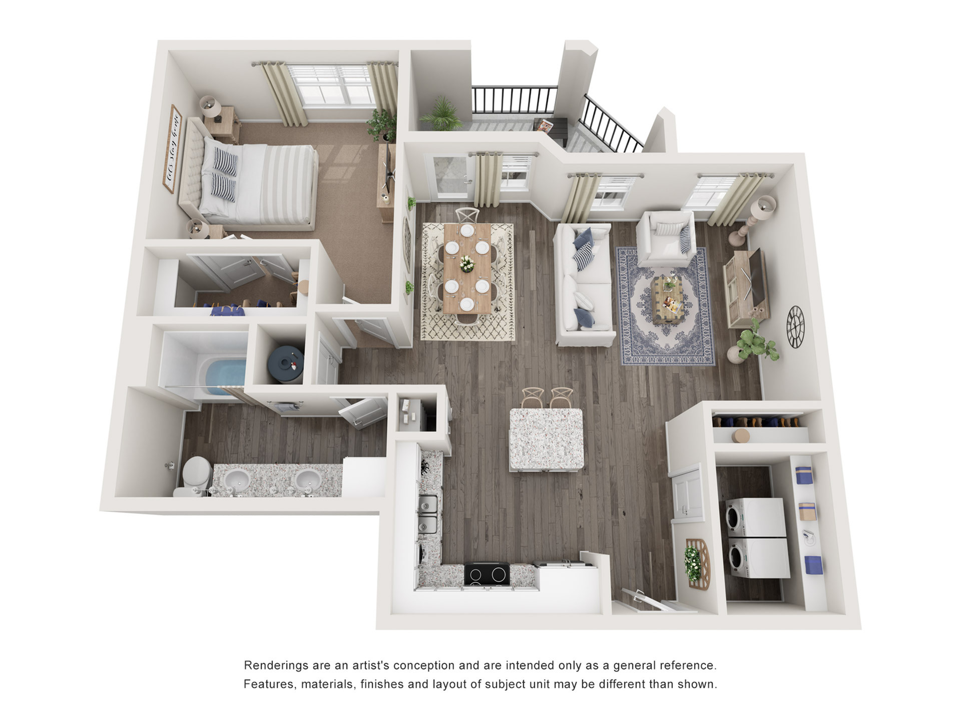 The Chestnut Floor Plan at Abberly Alston Apartment Homes by HHHunt