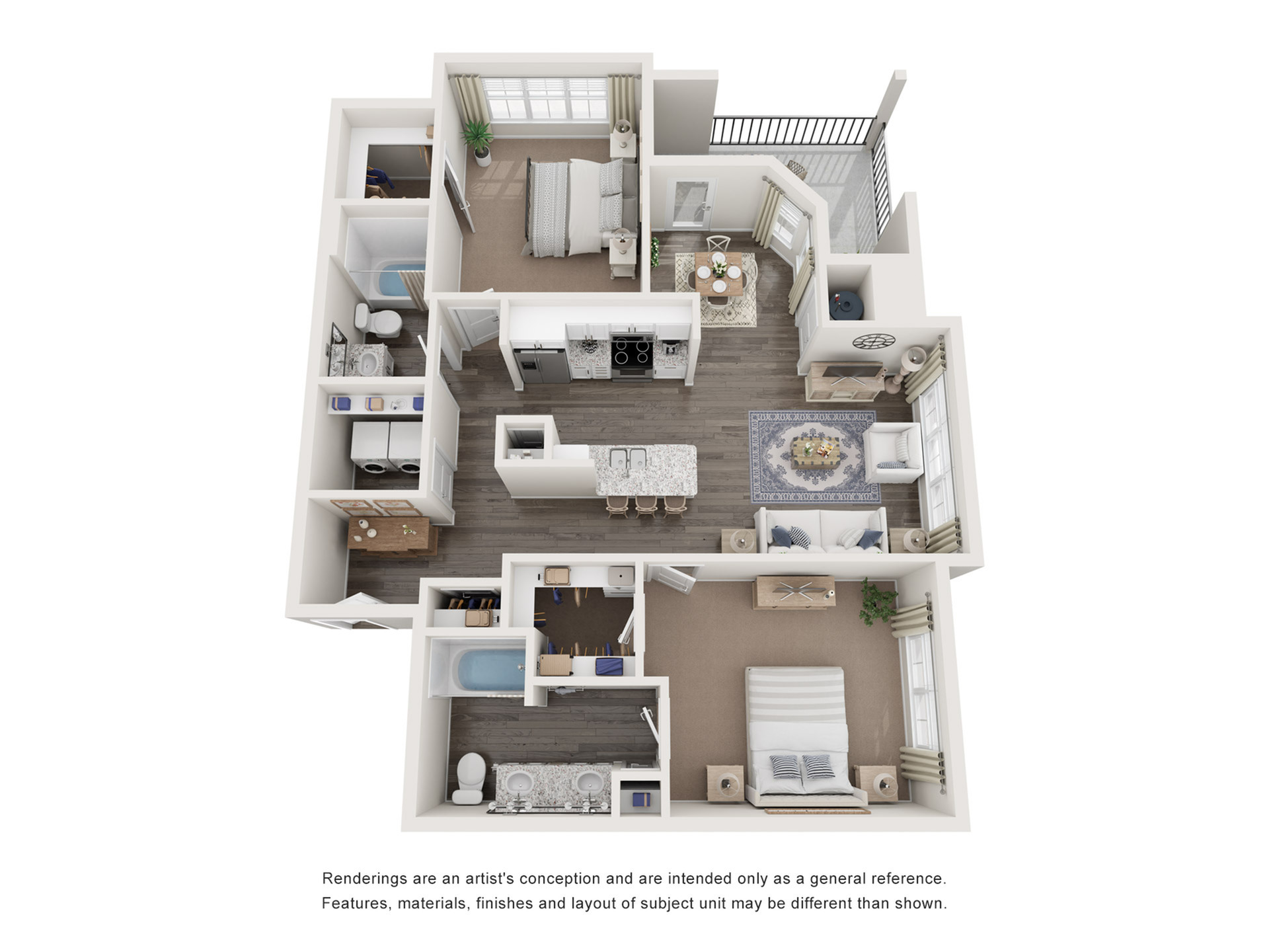 The Pine Floor Plan at Abberly Alston Apartment Homes by HHHunt