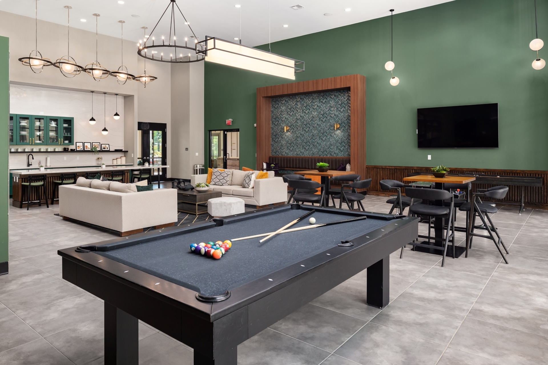 Vibrant Clubhouse at Abberly Liberty Crossing Apartment Homes in Charlotte, NC
