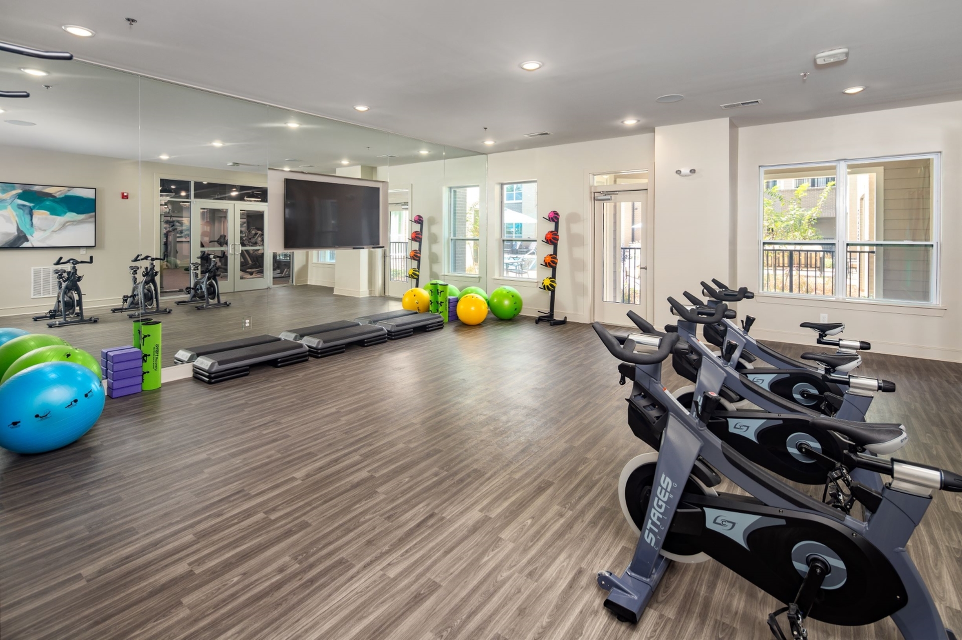 Private Yoga and Spinning Studio at Abberly Alston Apartment and Townhomes by HHHunt