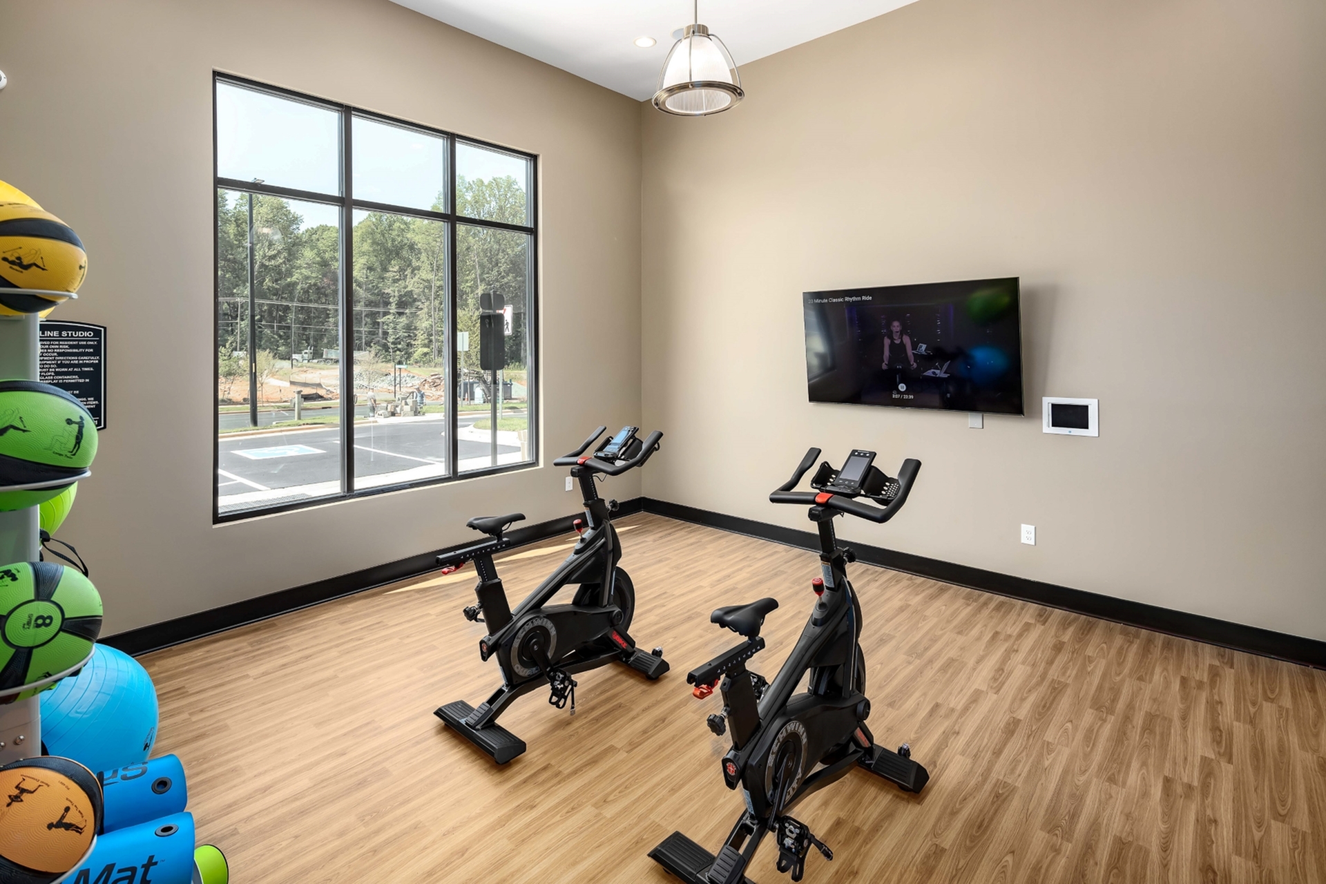 Stylized Fitness Studio at Abberly Liberty Crossing Apartment Homes in Charlotte, NC