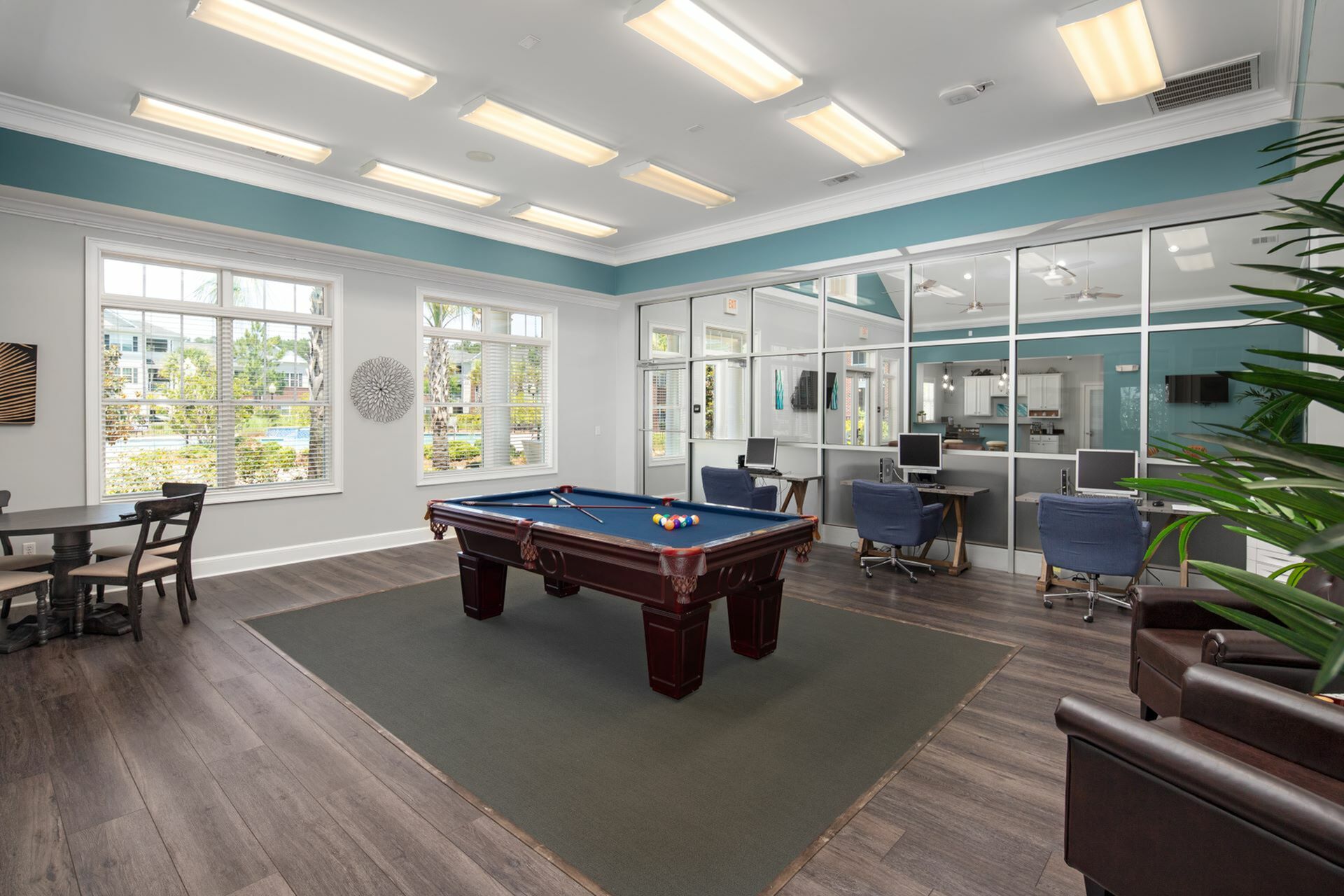 Billiards Table in Clubhouse at Abberly Chase Apartments in Ridgeland, SC