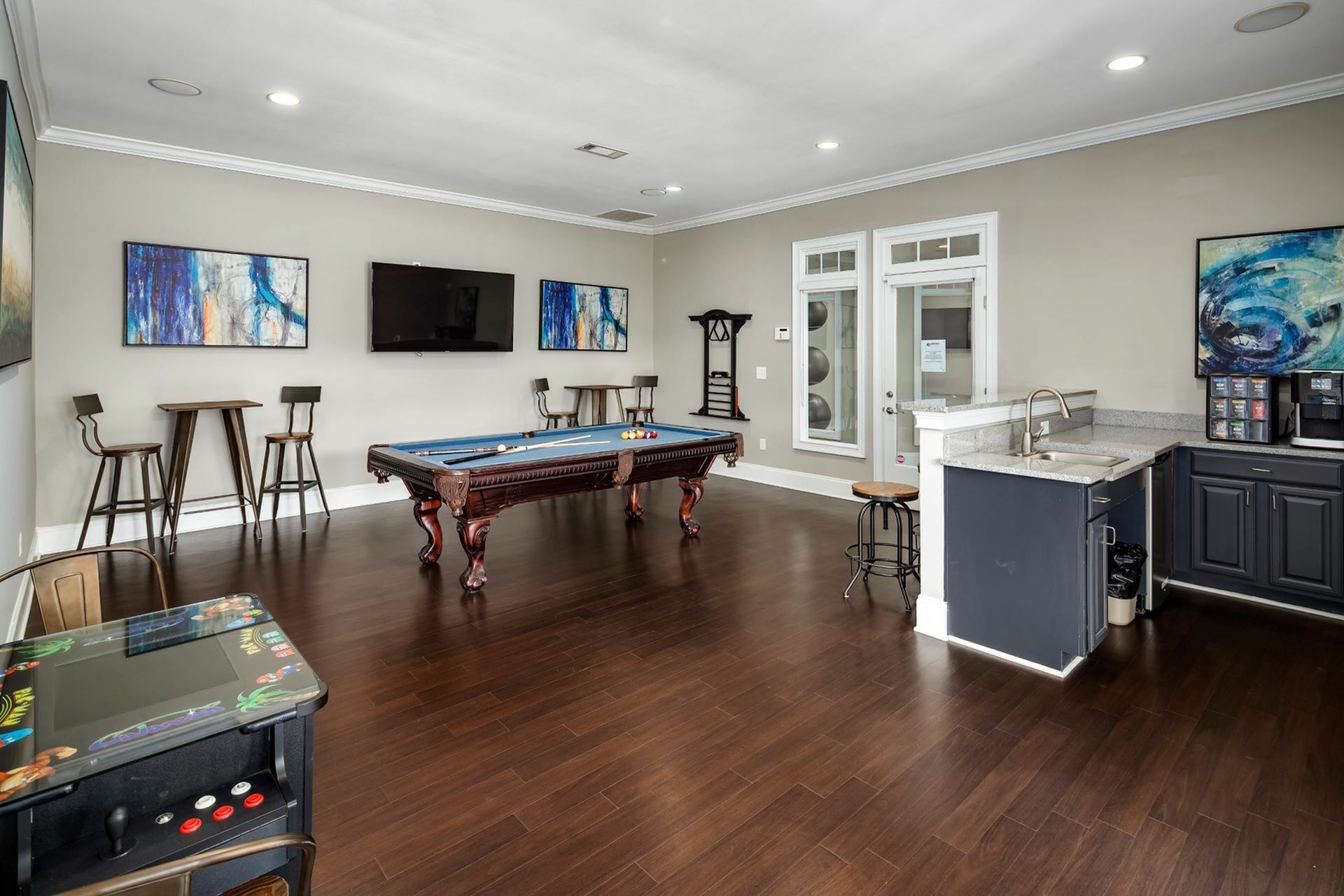 Clubhouse With Billiards Table at Abberly Green Apartments in Mooresville, NC