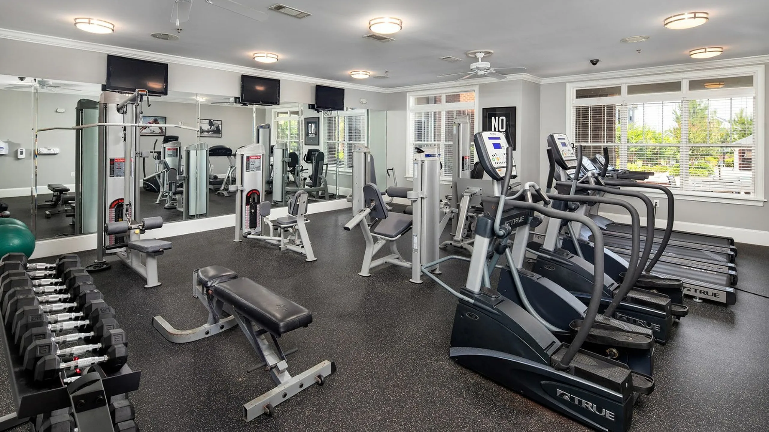 Modern Fitness Center at Abberly Village Apartments in West Columbia, SC