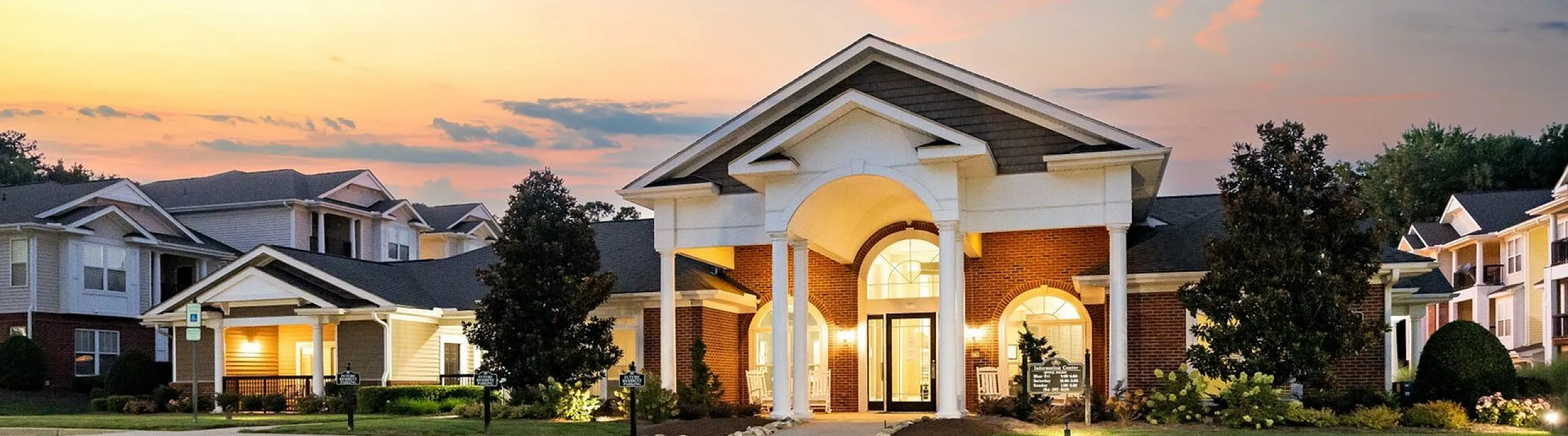 Exterior View of Clubhouse at Abberly Woods Apartments in Charlotte, NC