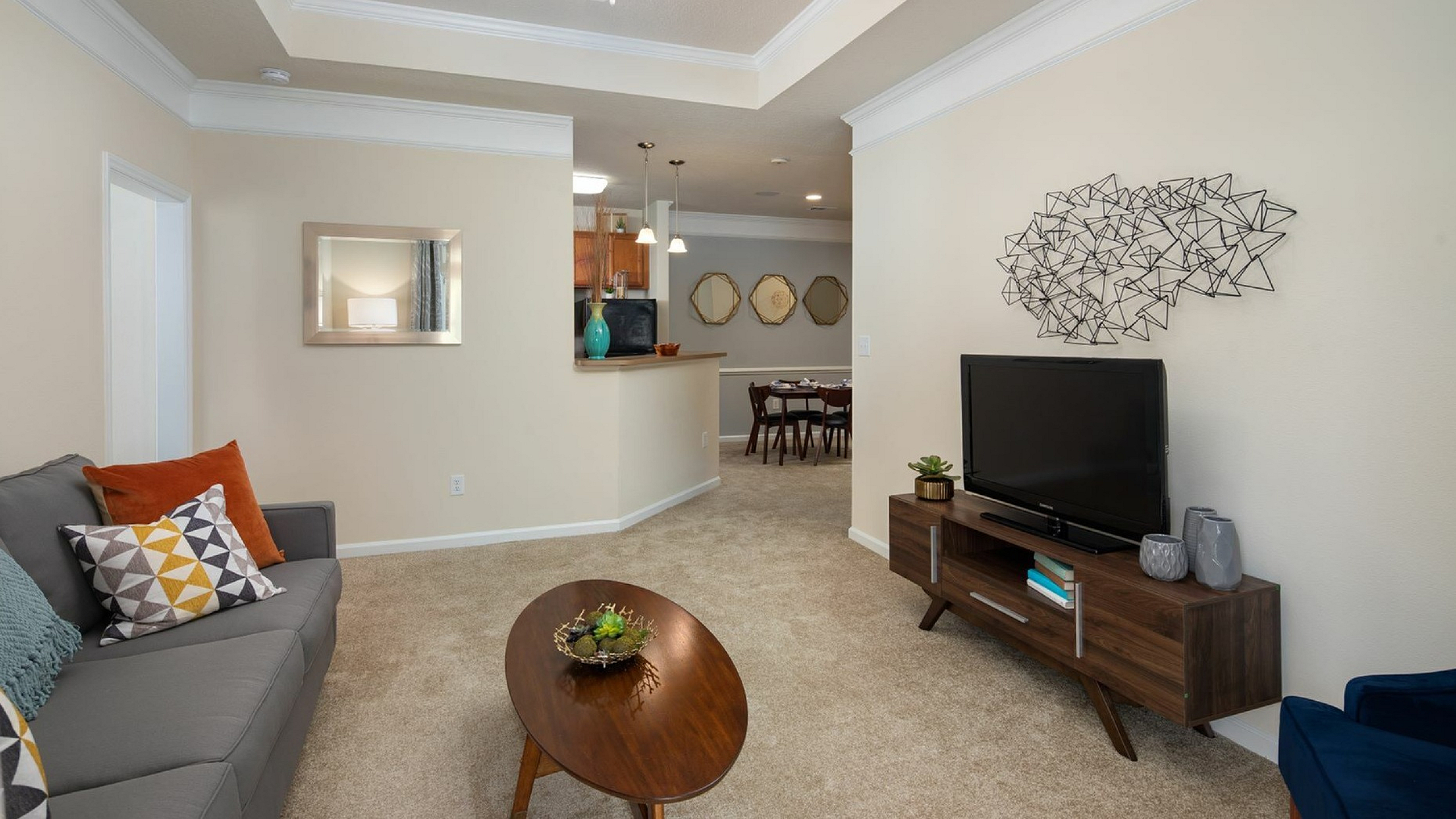 Living Room at Abberly Chase Apartments in Ridgeland, SC