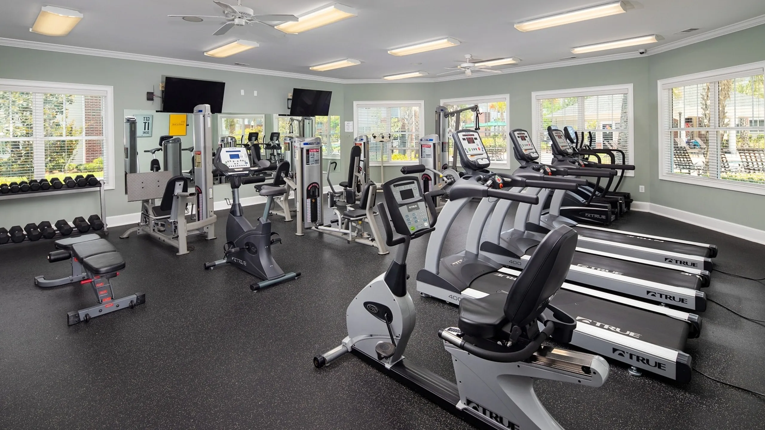 Fitness Area at Abberly Chase Apartments in Ridgeland, SC