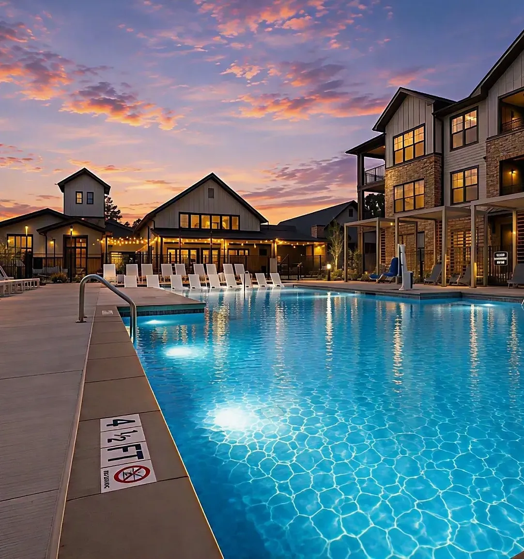Pool sundeck at Abberly Commons in Charlotte, NC