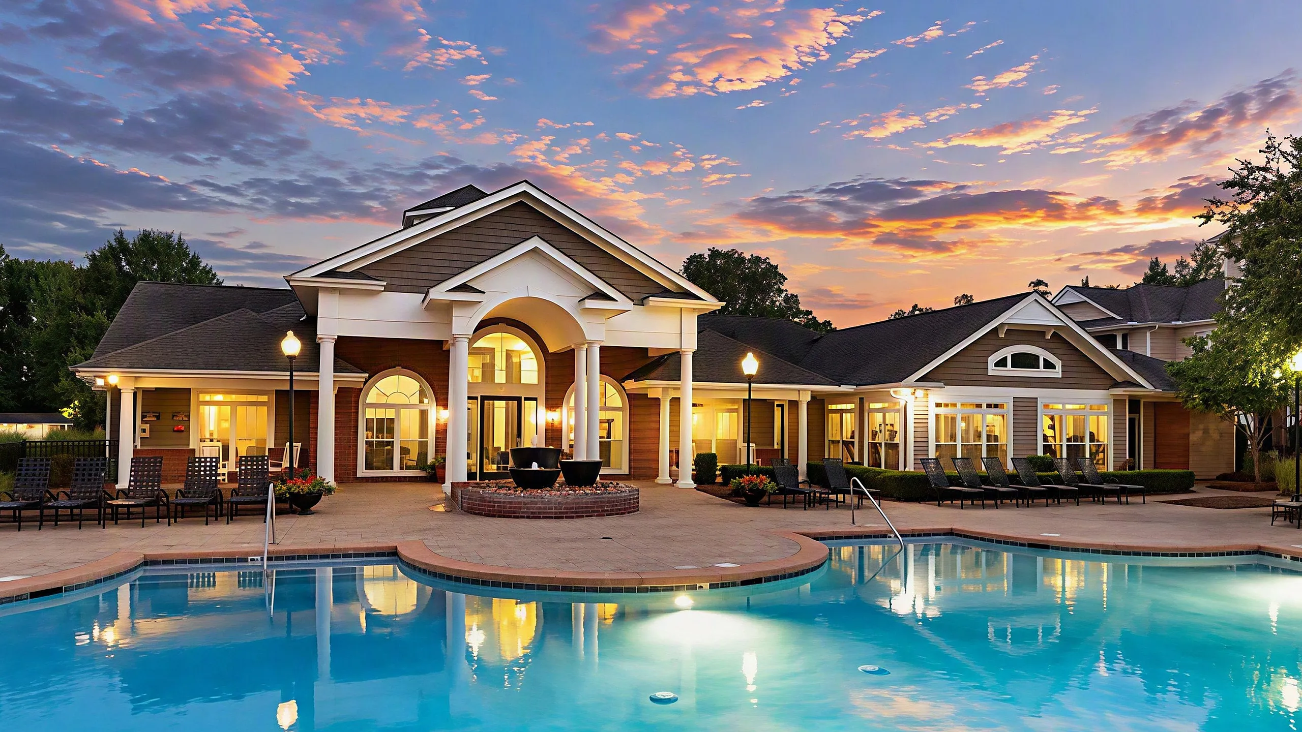 Abberly Woods Apartment Homes - Poolside Clubhouse