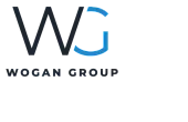 Modern logo design for Wogan Group with bold initials 'WG' and a sleek, professional aesthetic.