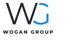 Modern logo design for Wogan Group with bold initials 'WG' and a sleek, professional aesthetic.