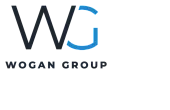 Modern logo design for Wogan Group with bold initials 'WG' and a sleek, professional aesthetic.
