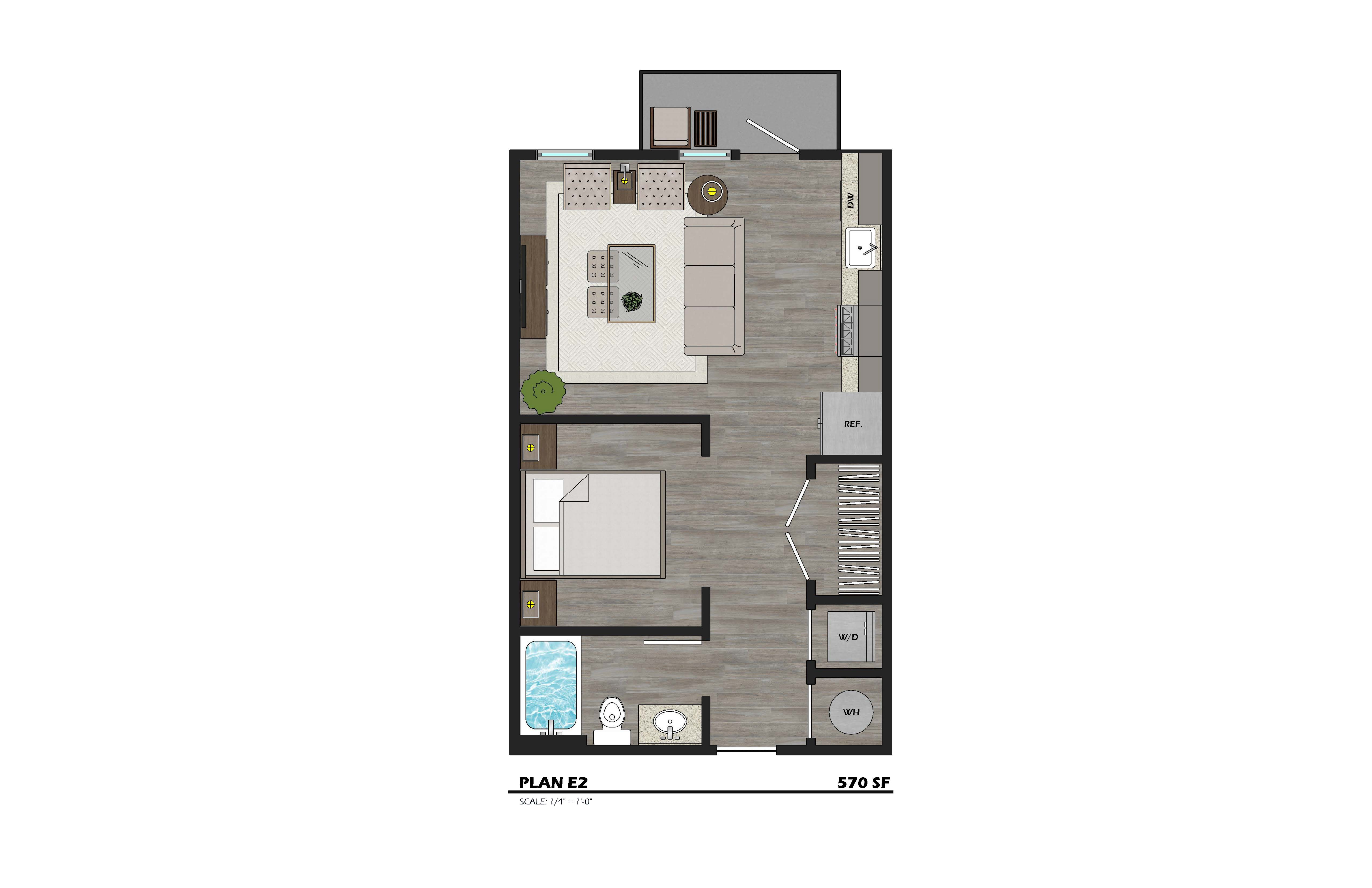 570 sq ft