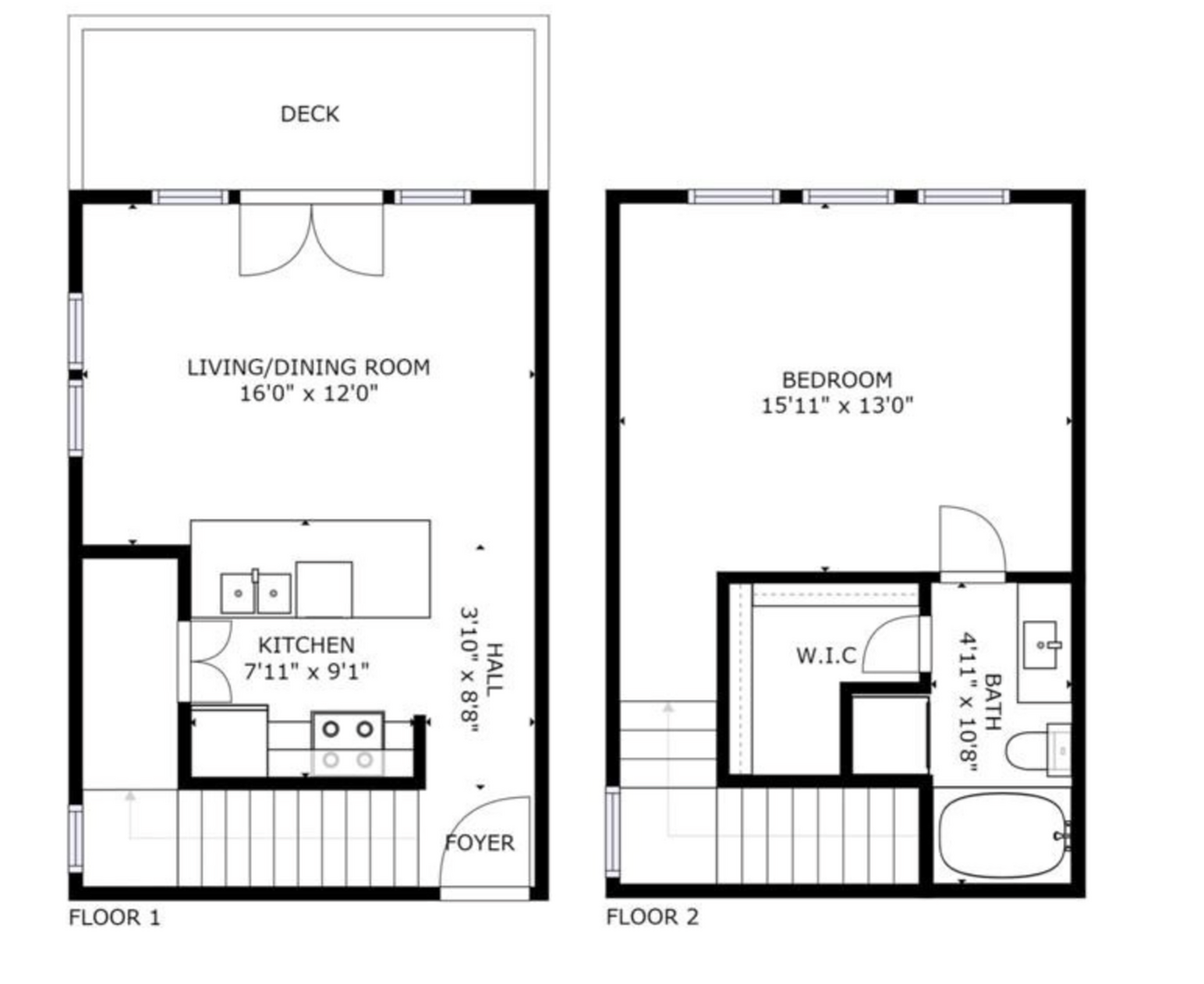 1B1B - Two-Story with Balcony