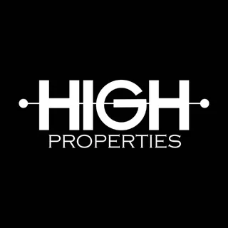 Modern logo for High Properties, featuring bold typography and sleek design principles.