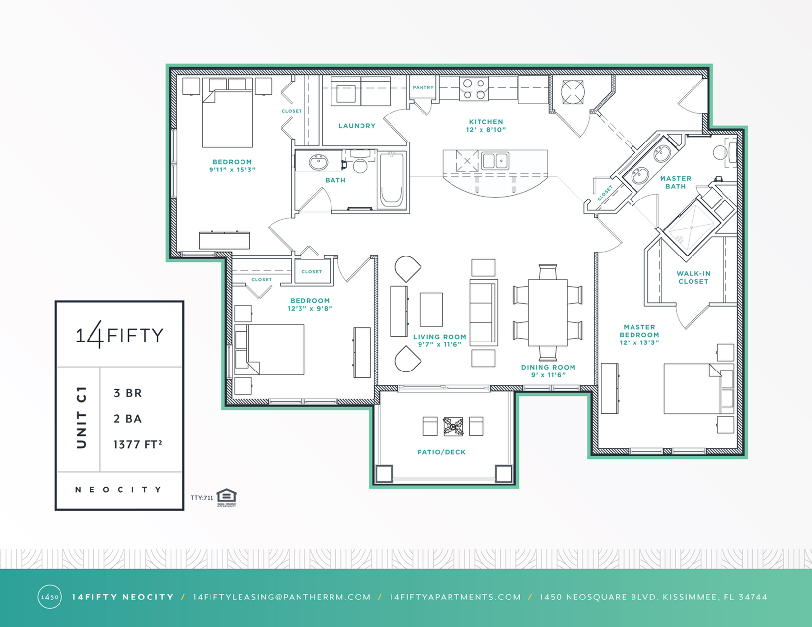 1, 2, & 3-Bedroom Apartments in Kissimmee, FL | 14Fifty Neo
