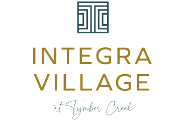 Elegant logo design for Integra Village at Tymber Creek, featuring modern typography and artistic emblem.