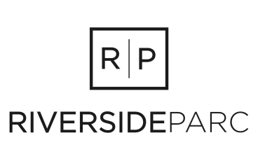 Modern RiversidParc logo featuring sleek typography and a stylish emblem.