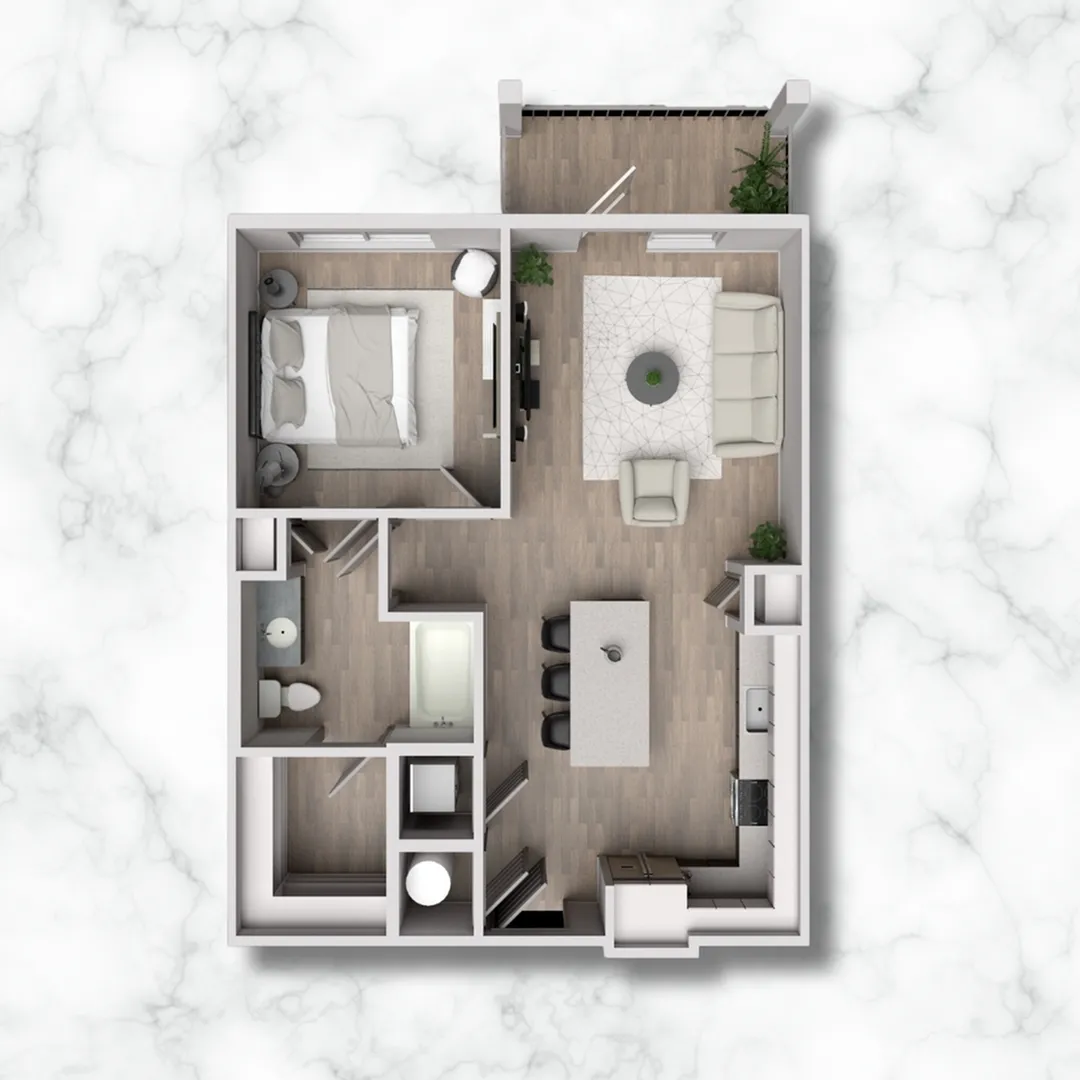 1A - 722 sqft