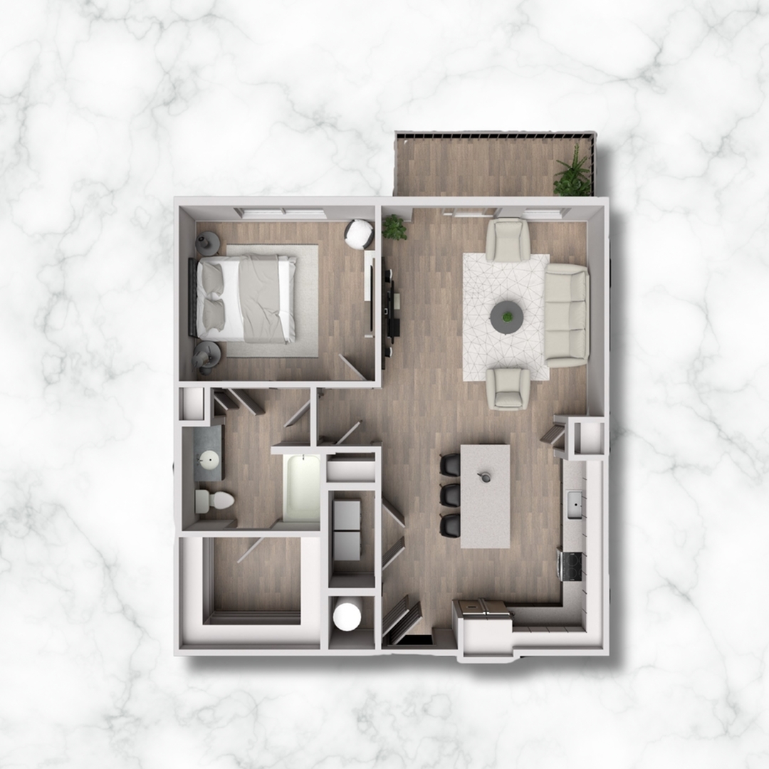 1D - 862 sqft