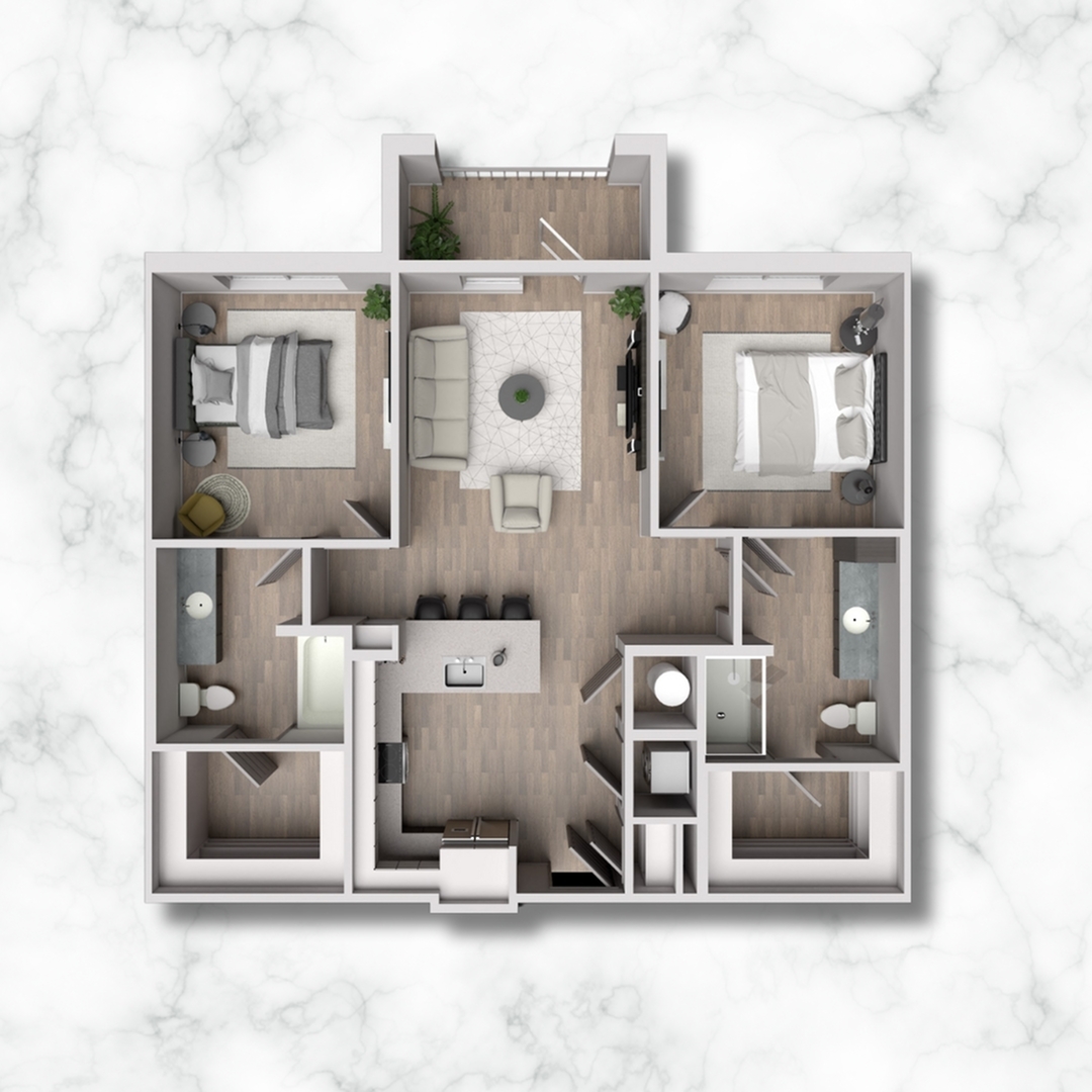2A - 1082 sqft