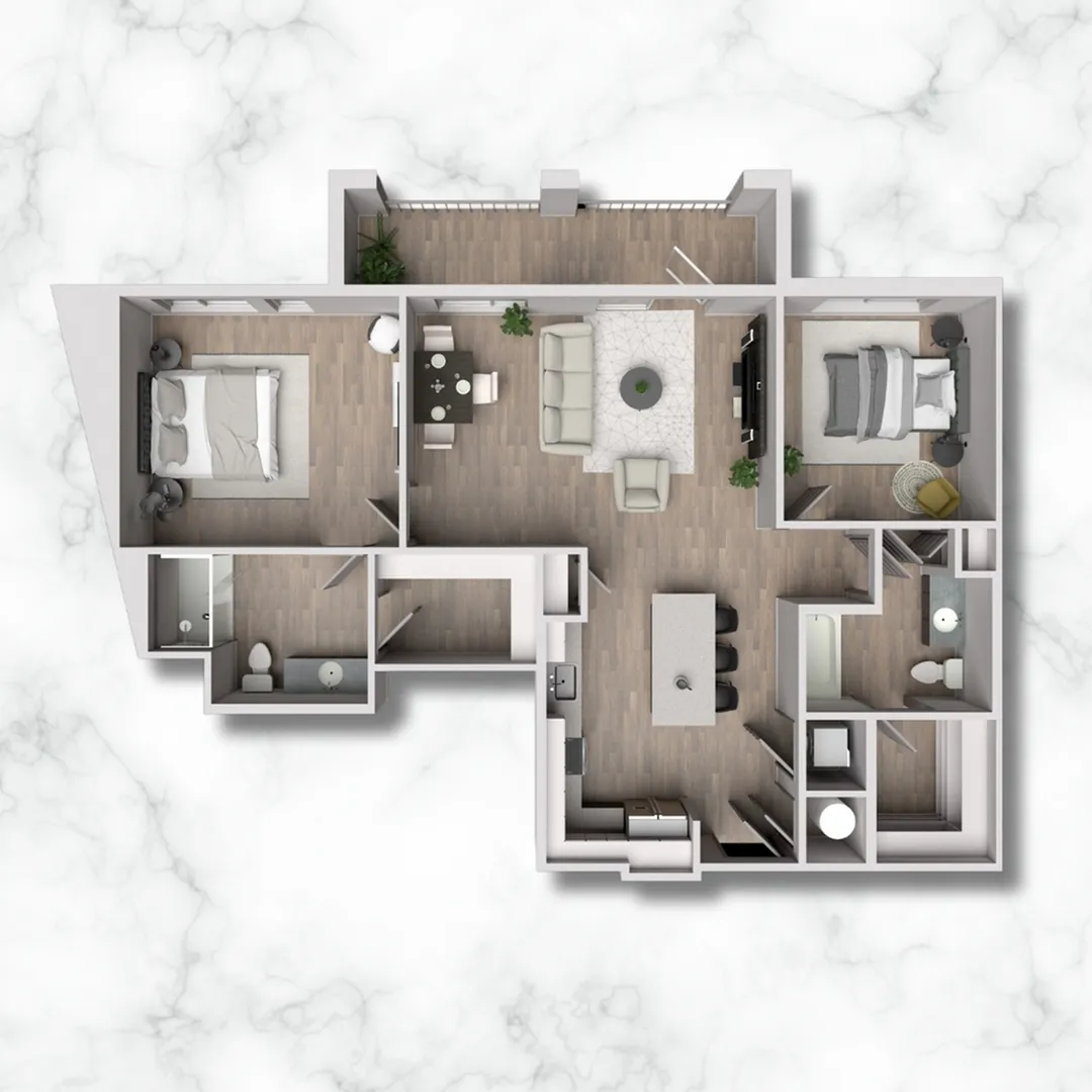 2B - 1194 sqft