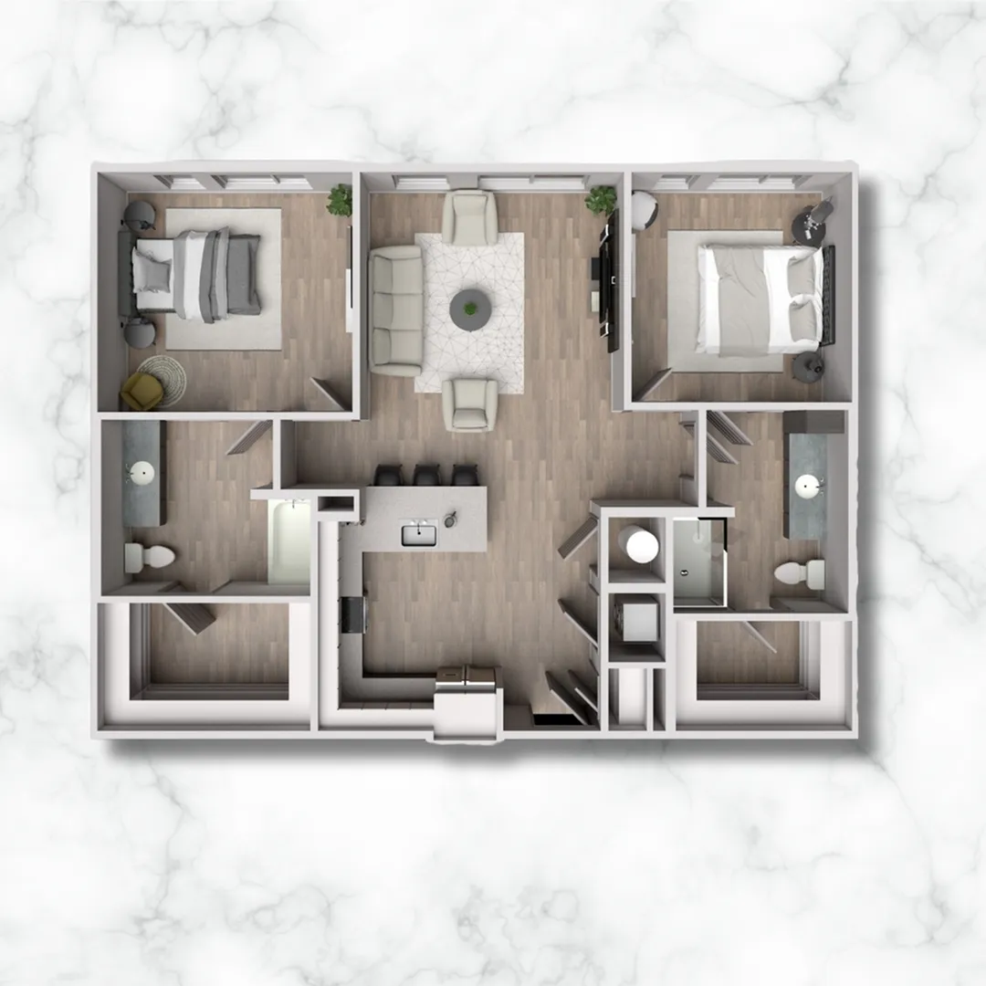 2C- 1204 sqft