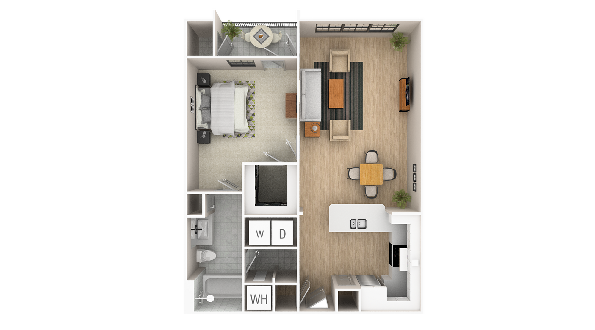 1B - 729 sqft