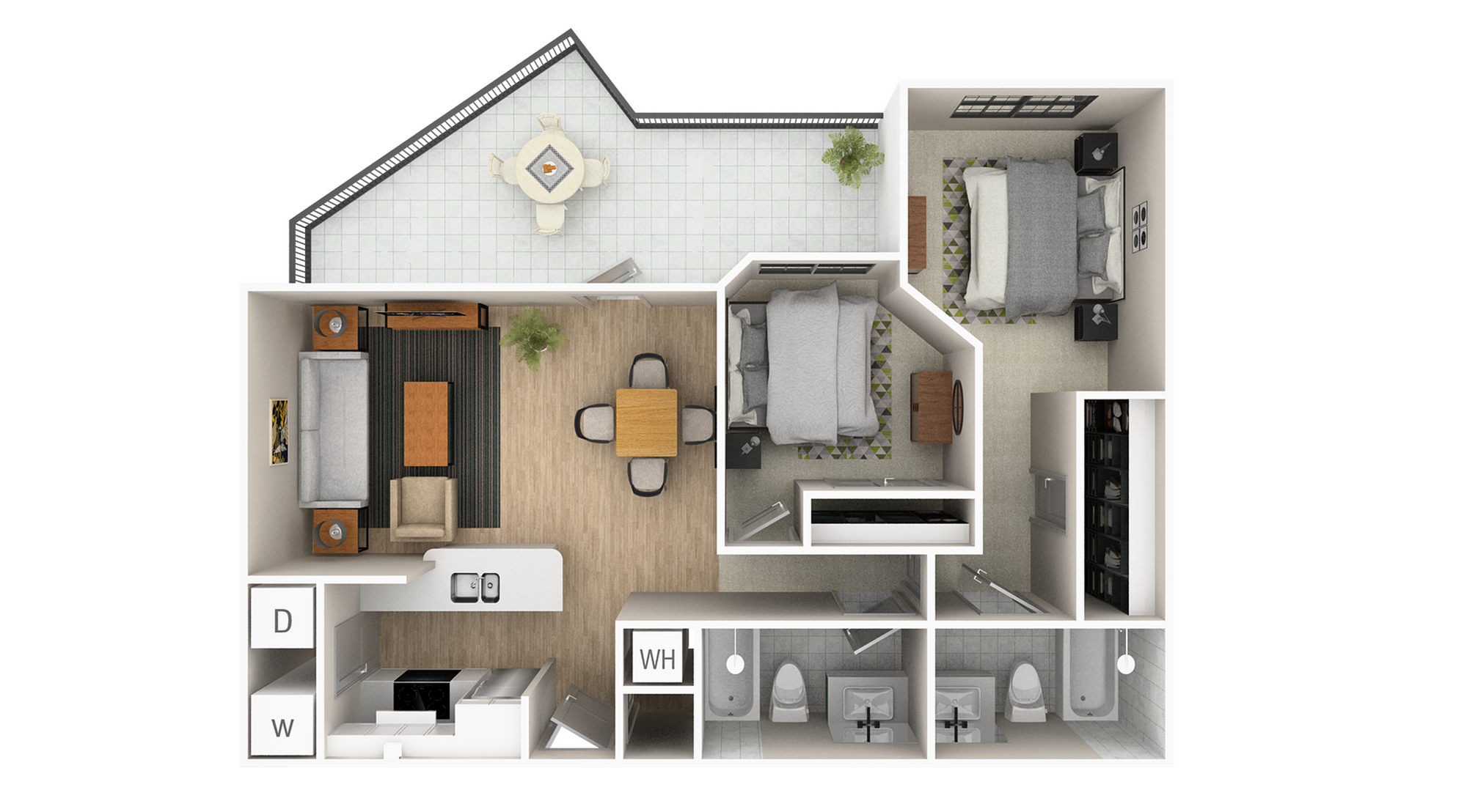 2A - 1001 sqft