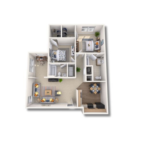 2BR - 1,035 SQ.FT